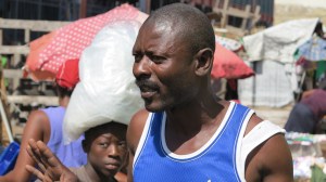 A Haitian earthquake survivor in Port au Prince.
